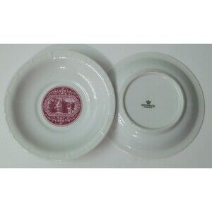 VINTAGE HEINRICH W.GERMANY PINK FLORAL HOUSE SAUCER PLATE 6 1/4”